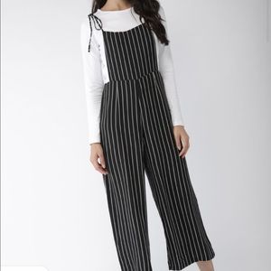 Black and white striped jumpsuit
